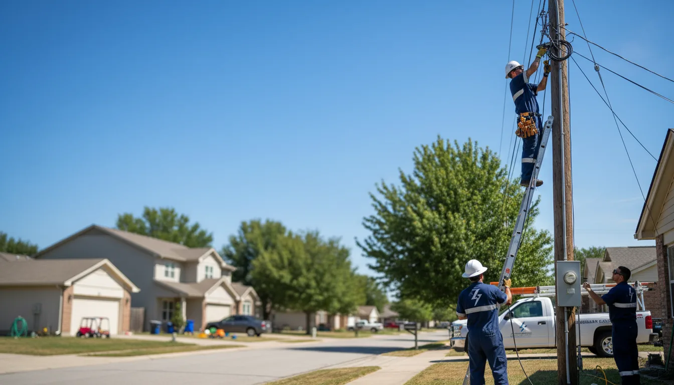 Residential electrician providing installation services in Cambria, WI